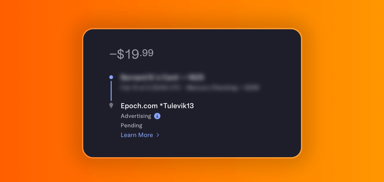 Bank statement from Made.porn